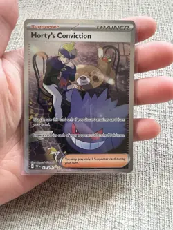 Pokemon TCG Trainer Morty's Conviction SIR 211/162 Temporal Forces Near Mint - Image 1