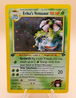 Erika's Venusaur 1st Edition Gym Challenge Holo Rare No. 4 Pokemon Card - 2000 - Image 1