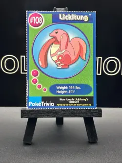 Lickitung #108 Pokemon Burger King PokeTrivia Trading Card - Image 2