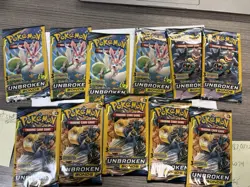 🔥Pokemon Sun & Moon Unbroken Bonds 3 Card Mini Booster Pack (11) Packs🔥 - Image 1