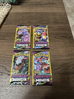 (4) Pokemon Dollar General Mini Booster Unified Minds 3 Card Pack, Art Set - Image 2