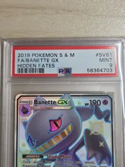 PSA 9 MINT 2019 Pokemon Hidden Fates BANETTE GX SV61 Full Art - Image 5