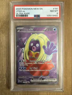 Jynx ex 191/165 Scarlet & Violet Pokemon 151 Full Art Pokemon Card PSA 8 - Image 1