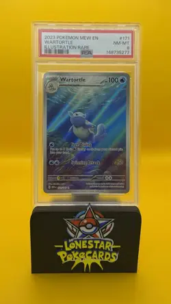 2023 POKEMON MEW EN-151 ILLUSTRATION RARE #171 WARTORTLE PSA 8 #171 - Image 1