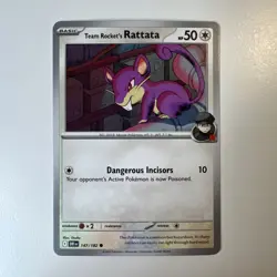 Team Rocket's Rattata 147/182 Pokemon TCG Card Destined Rivals NM - Image 1