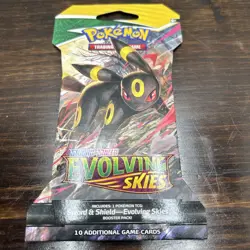 Pokemon Evolving Skies Sleeved Booster Pack Complete Art Set Of 4 Packs. - Image 3