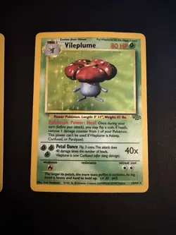 Pokemon 3x Vileplume Vintage Cards Lot – Jungle/Base Set Style NM/LP - Image 4
