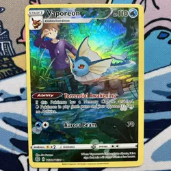 2022 Pokemon SWSH Brilliant Stars Vaporeon Trainer Gallery Holo #TG02/TG30 - Image 1
