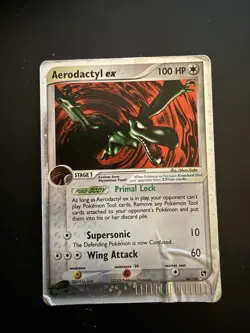 Pokemon Aerodactyl ex 94/100 EX Sandstorm Ultra Rare Holo 100 HP English TCG - Image 1