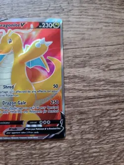 Pokemon TCG Dragonite V Evolving Skies OFF Centering As Shown191/203Ultra Rare - Image 3