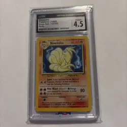 Pokemon Ninetales Base Set Holo Rare #12 CGC 4.5 - Image 1