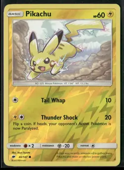 ✰ PIKACHU 40/147 COMMON BURNING SHADOWS POKEMON ✰ MP - Image 2