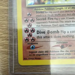 Pokemon TCG Ho-Oh Neo Revelation Holo Card 7/64 MP Condition - Image 3