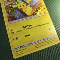 HOLO BLEED LP Pikachu 25/25 25th Anniversary McDonalds Promo Pokemon Card 2021 - Image 3