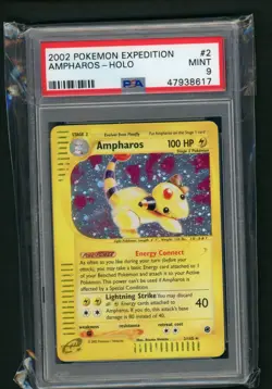 Pokemon PSA 9 Ampharos Holo 21/165 (2002 Expedition) - Image 1