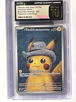 Cgc Pristine Pikachu with Grey Felt Hat Pokemon (2023) Black Star Promos - 085 - Image 1