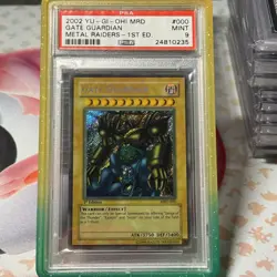 Yugioh Gate Guardian MRD-000 1st Edition Faded PSA 9 MINT - Image 1
