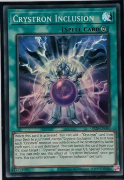 Yu-Gi-Oh! TCG Crystron Inclusion OP29-EN010 Super Rare Unlimited Ed Near Mint - Image 1