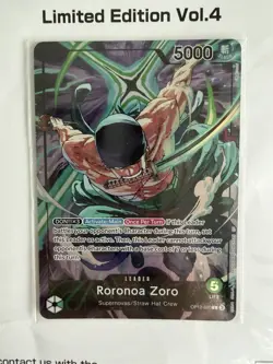 One Piece Card Game: Official Play mat Limited Edition Vol.4 + Zoro Leader Promo - Image 2