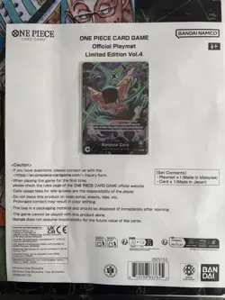 One Piece Card Game: Official Play mat Limited Edition Vol.4 + Zoro Leader Promo - Image 3