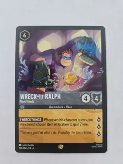 Disney Lorcana Wreck-It Ralph Ham Hands Legendary Character Azurite Sea 190/204 - Image 1
