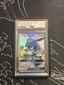 Pokemon TCG Rayquaza GX 177a/168 Hidden Fates Premium Collection PSA 10 - Image 1