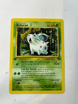 Nidoran Female 1st Edition 57/64 Jungle Common Pokemon Vintage Card WOTC NM 1999 - Image 1