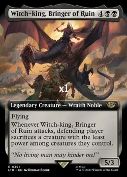 MTG Borderless LOTR: Tales of Middle-earth LTR Witch-king, Bringer of Ruin MINT - Image 1