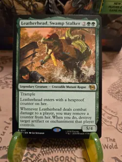 MTG Leatherhead, Swamp Stalker Teenage Mutant Ninja Turtles Regular Rare NM - Image 1