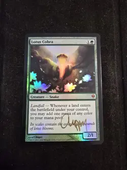Magic: The Gathering Lotus Cobra ZEN Foil, Signed by Chippy - Image 1
