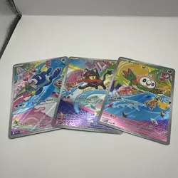 Pokemon First Partner Illustration Collection Series 1 Alolan Starters Promo Set - Image 1