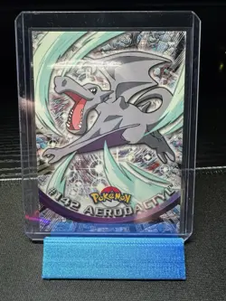 Pokemon AERODACTYL #142 Non-Holo Topps Blue Logo TV Animation Vintage 2000 LP - Image 1