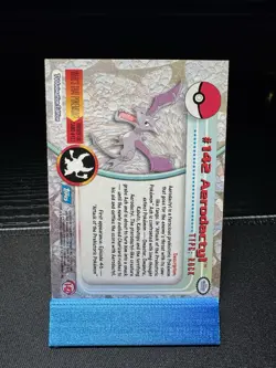 Pokemon AERODACTYL #142 Non-Holo Topps Blue Logo TV Animation Vintage 2000 LP - Image 3