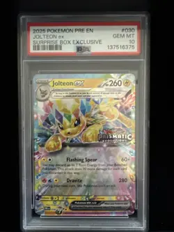 2025 POKEMON PRE EN-PRISMATIC EVOLUTIONS #030 JOLTEON EX PSA 10 - Image 1