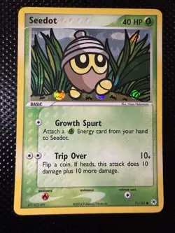 Pokemon TCG Seedot EX Hidden Legends Reverse Holo Common 71/101 2004 40 HP - Image 1