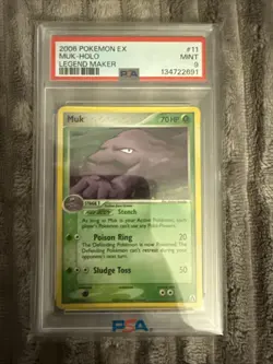 2006 Pokemon EX Muk-Holo #11 Legend Maker PSA 9 Mint - Image 1