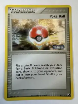Pokemon TCG Poke Ball EX Unseen Forces Reverse Holo Uncommon 87/115 2005 - Image 1