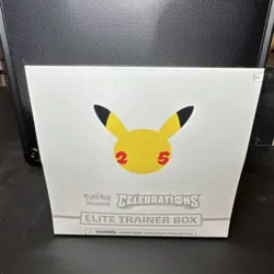 Pokemon Celebrations Elite Trainer Box Pikachu English TCG Card Stock - Image 1
