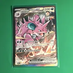 Pokemon Team Rocket's Nidoking EX Sv10: Destined Rivals Rare Holo 233/182 330 HP - Image 3