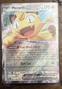 Pokemon Perfect Order Meowth EX 062/088 Double Rare Halo NM - Image 1