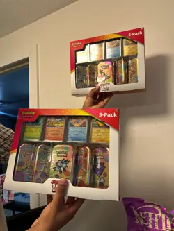 New Pokemon Scarlet & Violet 151 5 Pack Mini Tins Costco Fast Shipping - Image 1