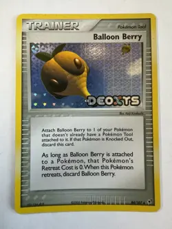 Pokemon TCG Balloon Berry EX Deoxys Trainer Reverse Holo Uncommon 84/107 2005 - Image 1