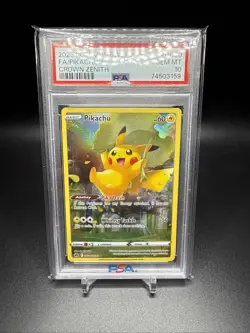 2023 POKEMON SWORD & SHIELD CROWN ZENITH #GG30 FULL ART/PIKACHU PSA 10 - Image 2