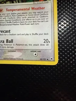 Pokemon TCG Castform EX Hidden Legends Reverse Holo Uncommon 30/101 2004 60 HP - Image 2