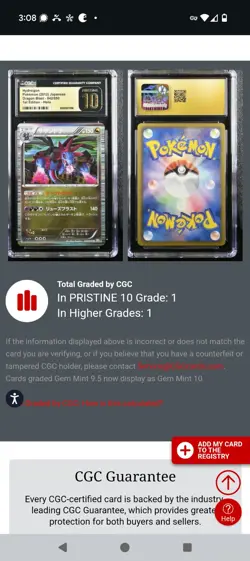 (POP 1) CGC 10 PRISTINE Hydreigon Pokemon Dragon Blast 1st ED Japanese 042/050 - Image 4