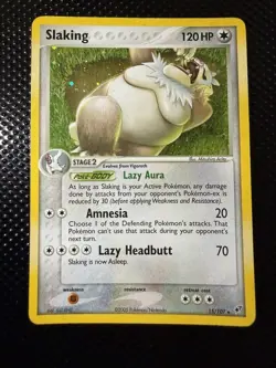 Pokemon TCG Slaking EX Deoxys Holo Rare 15/107 2005 120 HP - Image 1