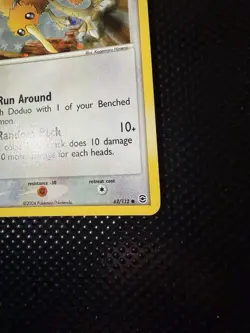 Pokemon TCG Doduo EX FireRed & LeafGreen Reverse Holo Common 62/112 2004 40 HP - Image 2