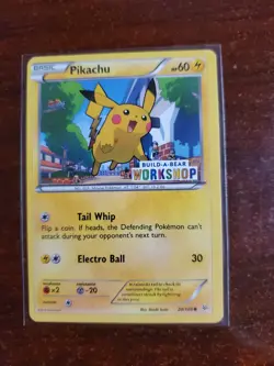 Pokemon Pikachu 20/108 Build-A-Bear Workshop Promo Basic HP 60 Tail Whip - Image 1