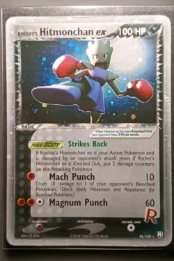 Rocket's Hitmonchan ex 98/109 Team Rocket Returns Holo Rare. - Image 2