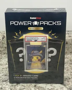 Gamestop Pokemon Power Packs - 2 TCG Booster Packs 1 PSA 8+ Graded Card - Image 1